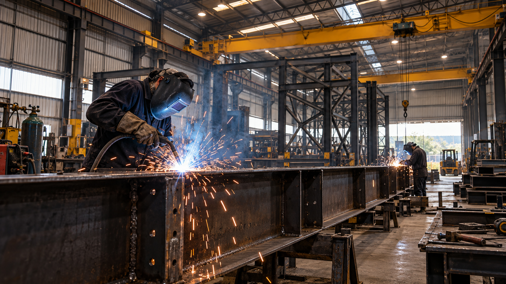 Fabricación y soldadura de estructuras metálicas en el taller de GZ Metal
